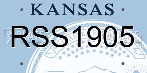 RSS1905 Kansas License Plate