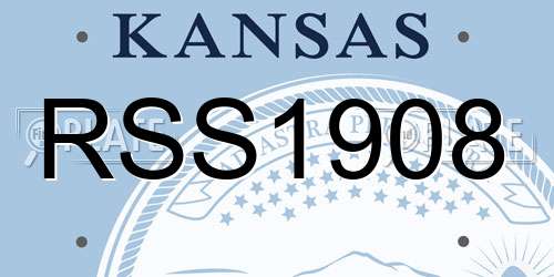 RSS1908 Kansas License Plate