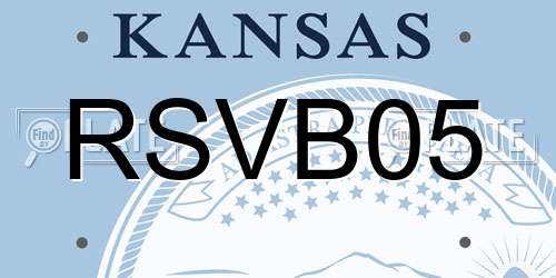 RSVB05 Kansas License Plate