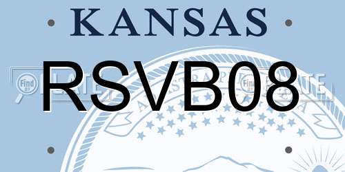 RSVB08 Kansas License Plate