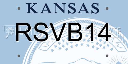 RSVB14 Kansas License Plate