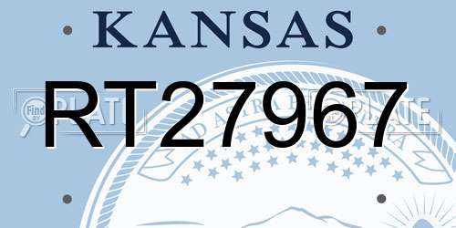 RT27967 Kansas License Plate