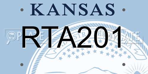 RTA201 Kansas License Plate