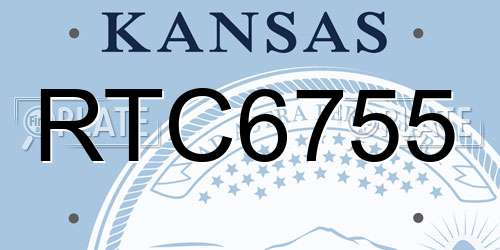 RTC6755 Kansas License Plate
