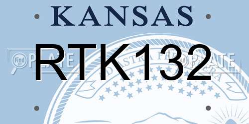 RTK132 Kansas License Plate