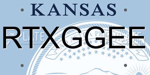 RTXGGEE Kansas License Plate