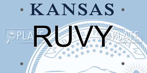 RUVY Kansas License Plate