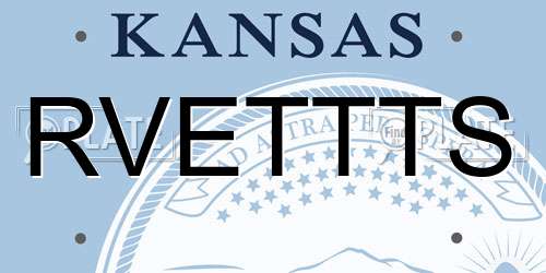 RVETTTS Kansas License Plate