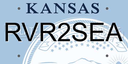 RVR2SEA Kansas License Plate