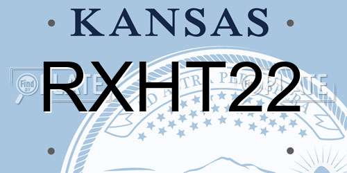 RXHT22 Kansas License Plate