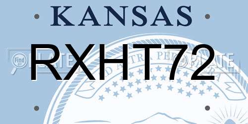 RXHT72 Kansas License Plate