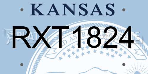 RXT1824 Kansas License Plate