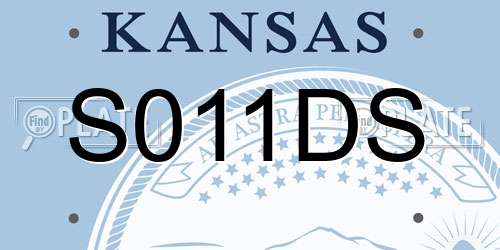 S011DS Kansas License Plate