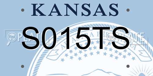 S015TS Kansas License Plate