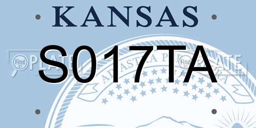 S017TA Kansas License Plate