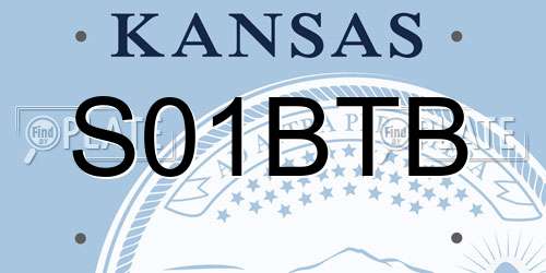 S01BTB Kansas License Plate