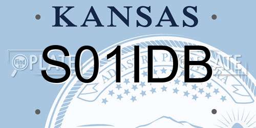 S01IDB Kansas License Plate