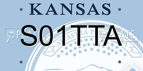S01TTA Kansas License Plate