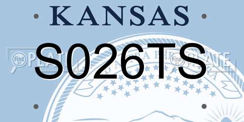 S026TS Kansas License Plate