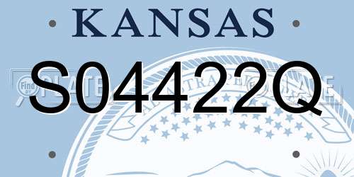 S04422Q Kansas License Plate