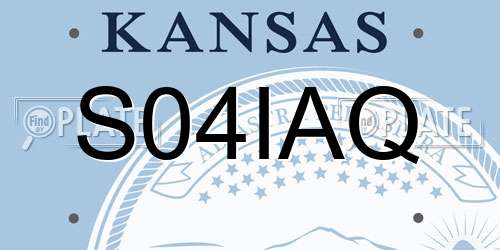 S04IAQ Kansas License Plate