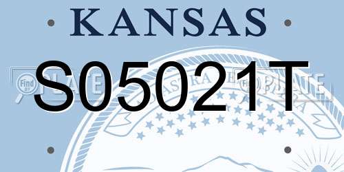 S05021T Kansas License Plate