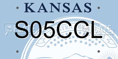 S05CCL Kansas License Plate