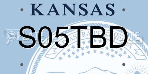 S05TBD Kansas License Plate