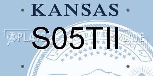 S05TII Kansas License Plate