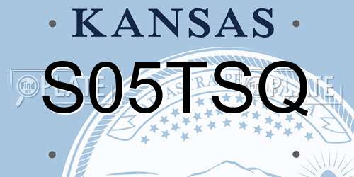 S05TSQ Kansas License Plate