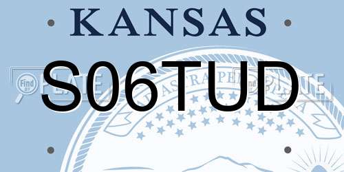 S06TUD Kansas License Plate