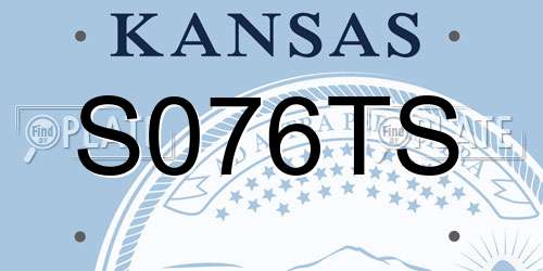 S076TS Kansas License Plate