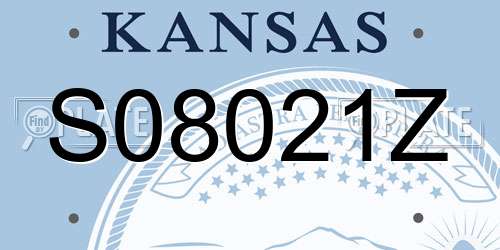 S08021Z Kansas License Plate