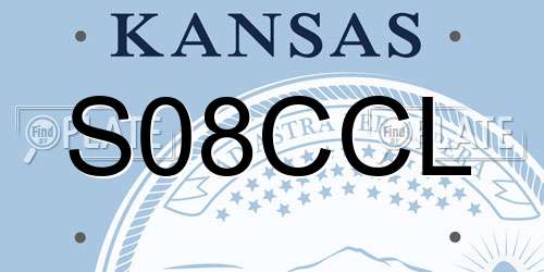 S08CCL Kansas License Plate