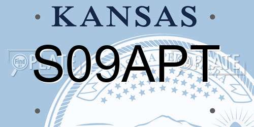 S09APT Kansas License Plate