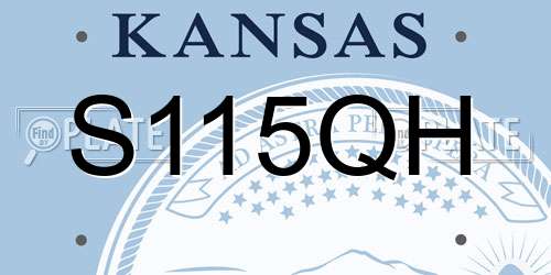 S115QH Kansas License Plate