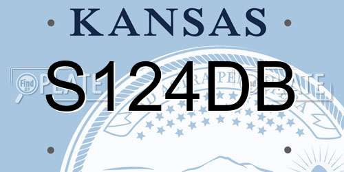S124DB Kansas License Plate
