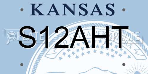 S12AHT Kansas License Plate