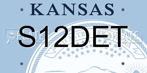 S12DET Kansas License Plate