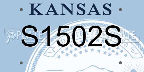 S1502S Kansas License Plate