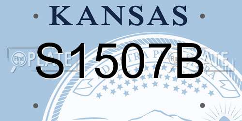 S1507B Kansas License Plate
