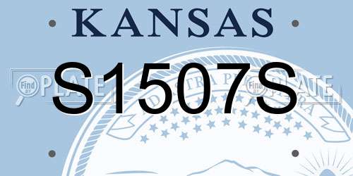 S1507S Kansas License Plate