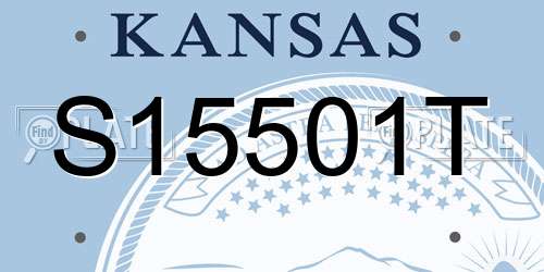 S15501T Kansas License Plate