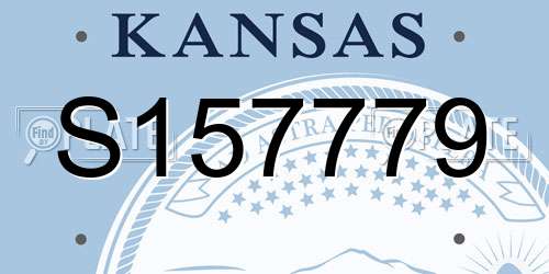 S157779 Kansas License Plate