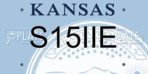S15IIE Kansas License Plate
