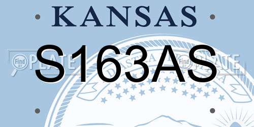 S163AS Kansas License Plate
