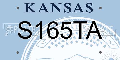 S165TA Kansas License Plate