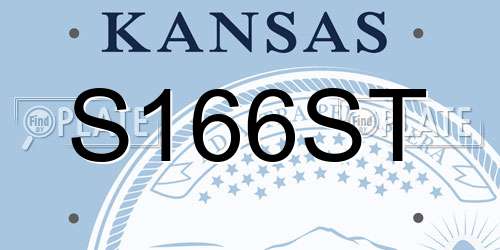 S166ST Kansas License Plate