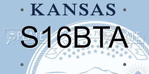 S16BTA Kansas License Plate