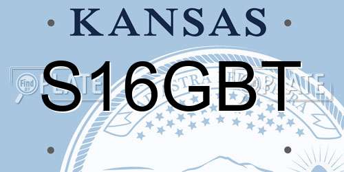 S16GBT Kansas License Plate